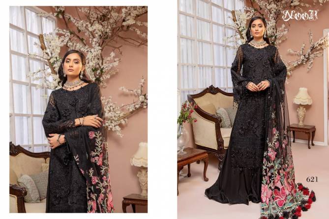 Noor Inlays Georgette Wedding Wear Heavy Pakistani Salwar Kameez Collection